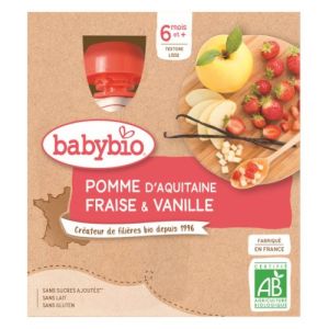 Gourde Pomme/Fraise/Vanille  4x90g