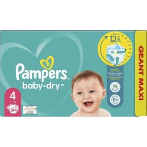 Pampers méga pack baby dry taille 4 , 9-14kg, 94 couches