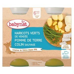 Pomme de terre/Haricot Vert/Colin     2x 200g