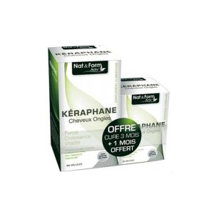 Kéraphane - cheveux et ongle - 180 et 60 gélules
