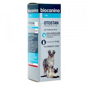Otostan gouttes auriculaires pour chiens et chats 15 ml
