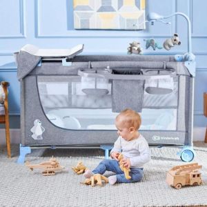 Lit Pliant Kinderkraft Joy Bleu avec accessoires