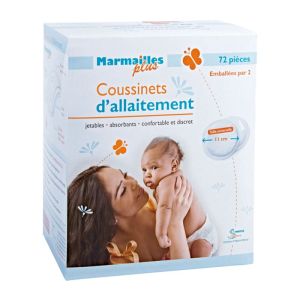 Coussinets d’allaitement jetable - 72 pièces