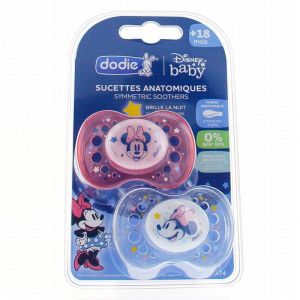 Duo sucettes anatomiques nuit 18m+ Disney Minnie