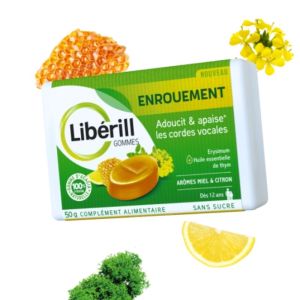 Gommes Enrouement Miel & Citron sans sucres