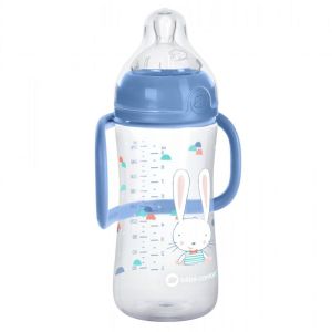 Biberon Emotion Bleu avec poignées - 270ml - 6/24m