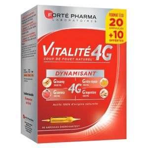 Vitalité 4G Dynamisant - 30 Ampoules