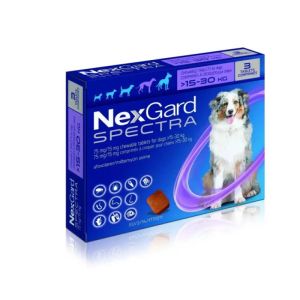 NexGard Spectra 75mg/15mg pour chiens 15kg à 30kg