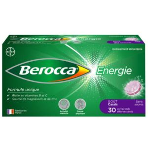 Berocca Energie goût cassis 30 comprimés effervescents