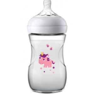 Biberon natural licorne 260 ml 1 mois+