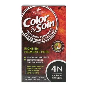 Color & Soin coloration permanente 4N châtain naturel