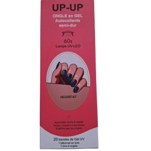 Ongle en Gel autocollants semi dur NG200167 Bleu profond