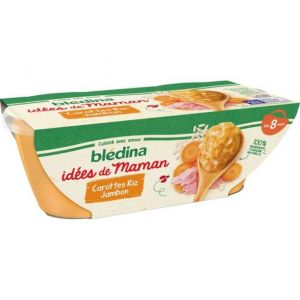 Idées de maman bol carottes riz jambon 2x200g