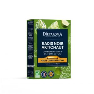 Artichaud Radis noir - 20 ampoules x10ml - Pour favoriser la digestion