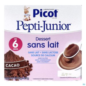 Pepti-Junior Dessert sans lait chocolat /4x100gr