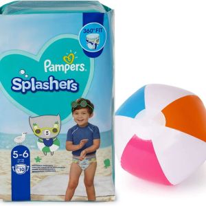 Splashers 10 Couches-Culottes de Bain Jetables Taille 5-6 (14 kg+)