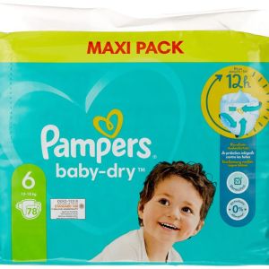 Pampers baby-dry Taille 6 / pack de 78 couches