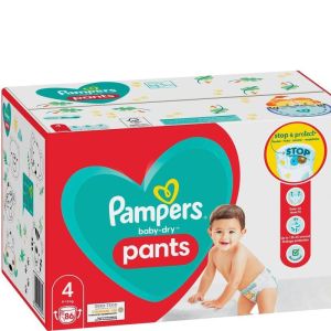 Baby-dry pants culotte taille 4 - carton de 86 couches 9-15kg
