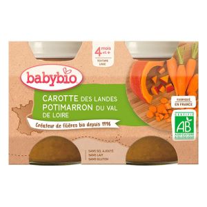 Babybio Carotte/potimarron 2x130g