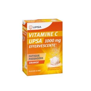 Vitamine C goût orange 1000mg effervescente , 20cp