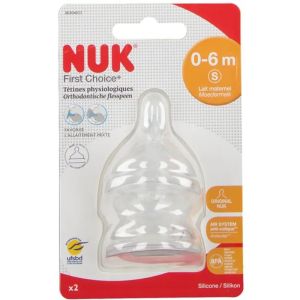 First Choice+ 2 Tétines physiologiques Small 0-6 mois