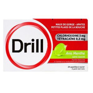 Drill anis menthe 24 pastilles
