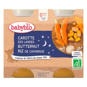 Babybio Carottes/potimaron/riz            2x200g