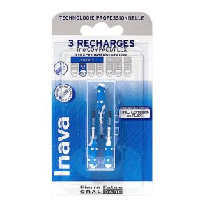 3 brossettes interdentaires recharges 1 Trio Compact/Flex