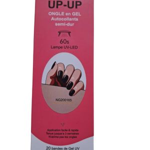 Ongle en Gel autocollants semi dur NG200165 Noir