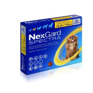 NexGard Spectra 19mg/4mg pour chiens 3.5kg à 7.5kg