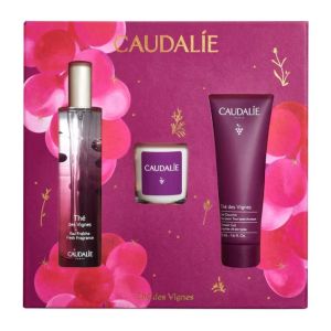 Coffret Thé des Vignes  Eau Fraîche 50ml + Gel Douche 50ml + Bougie Parfumée Offerte