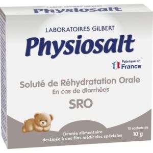Physiosalt réhydratation orale pour bébé - 10 sachets
