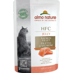 Sachet patée chat HFC gelée saumon 55 gr