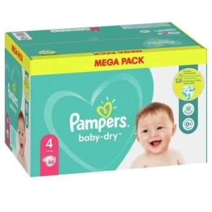 Pampers méga pack baby-dry T4 9-14kg 88 couches