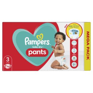 PAMPERS Baby-dry pants couches culottes taille 4 (9-15kg) 42 couches pas  cher 