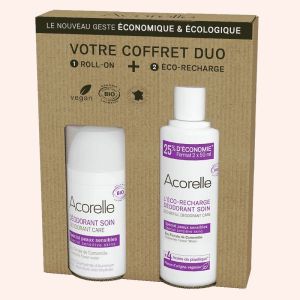 Coffret Recharge + Déodorant Roll-On Peaux Sensibles