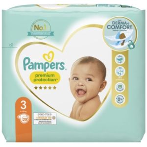 Pampers Premium Protection T3     6-10kg     28 couches