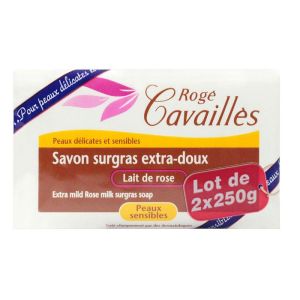 Savon surgras extra-doux lait rose 2x250g