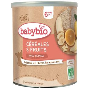 Babybio Céréales 3 Fruits     220g