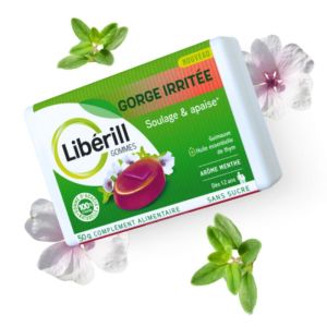 Gommes Gorge Irritée menthe sans sucres