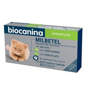 Biocanina Milbetel vermifuge chat et chaton - de 2 kg