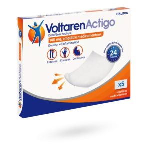VoltarenActigo 140 mg 5 emplâtres médicamenteux