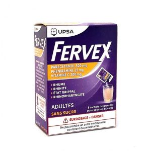 Fervex adulte 8 sachets de granulés sans sucre