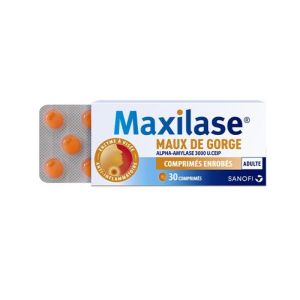 Maxilase Maux de gorge 30 Comprimés enrobés