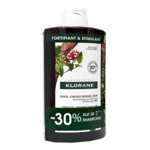 Nutrition Shampoing à la Quinine et Edelweiss Bio lot de 2X400ml