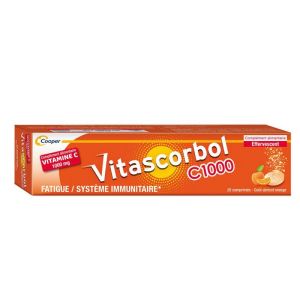 Vitascorbol vitamine C 1000 mg - 20 comprimés effervescents