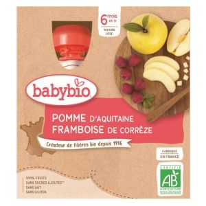 Gourde Pomme Framboise 4x90g