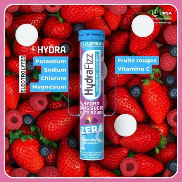 Hydrafizz Hydra Sans Sucre Fruits Rouges-16 comprimés