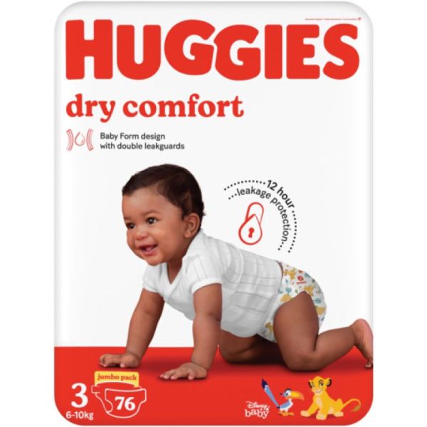 Huggies Dry Confort Jumbo T3 6-10kg X 76