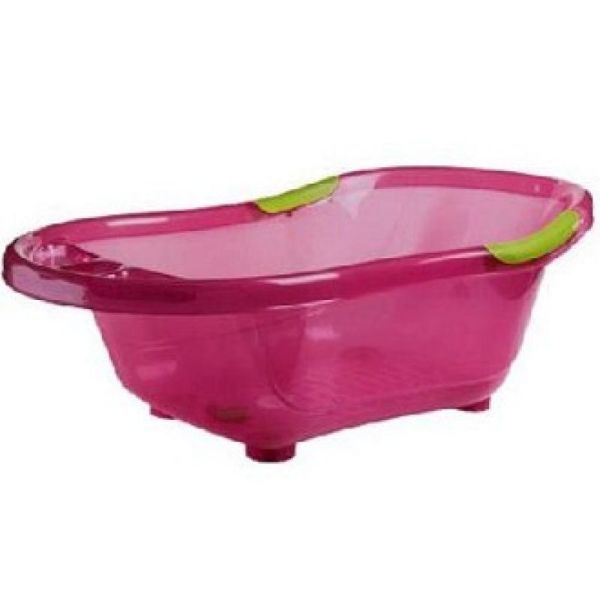 Baignoire avec bouchon de vidange , coloris rose